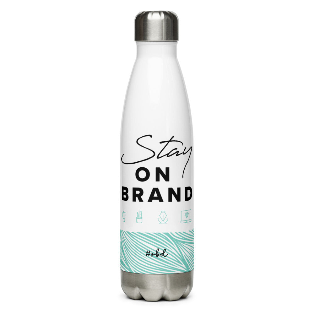 Stay On Brand Stainless Steel Water Bottle